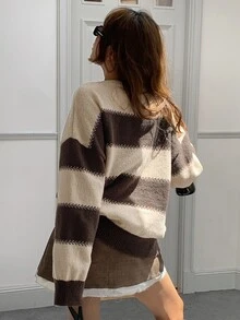 DAZY Women's Solid Color Casual Versatile Daily Wear Long Sleeve Sweater - Multicolor - View 2