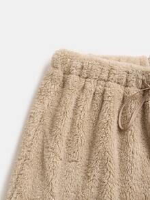 GlowEve CURVE Plus Size Autumn/Winter Lambswool Fashion Elegant Casual Home Shorts - Apricot - View 6