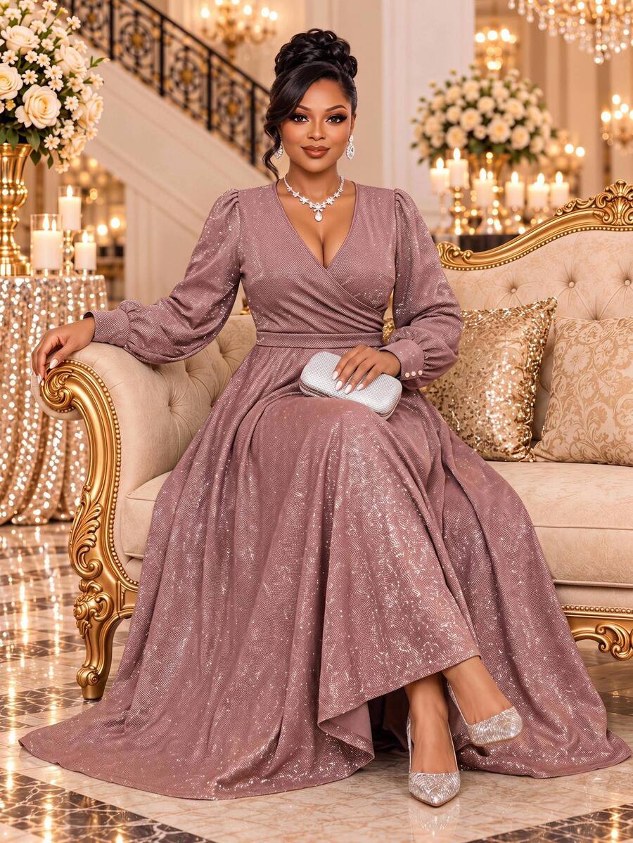 Fleurora Spring And Summer Autumn And Winter Fall Wedding Formal Dusty Rose Romantic Elegant Christmas - Coral Pink - View 1