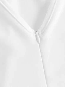 SHEIN Teen Girl's Solid Color Sleeveless Ruffle Lace Trim Snug Fit Dress Long Evening Dresses,Elegant And,Party,Date,Important Family Gathering - White - View 6