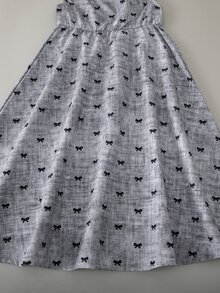 SHEIN 少女蝴蝶结印花褶皱圆领百搭连衣裙 - 彩色 - 查看 10