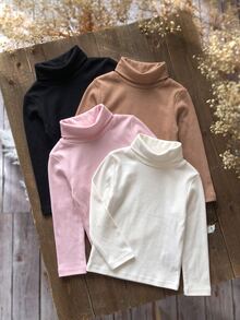 SHEIN Young Girl Young Girl Kids 4PCS Young Girls T-Winter Shirts Young Girl - Multicolor - View 4
