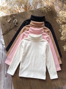 SHEIN Young Girl Young Girl Kids 4PCS Young Girls T-Winter Shirts Young Girl - Multicolor - View 6
