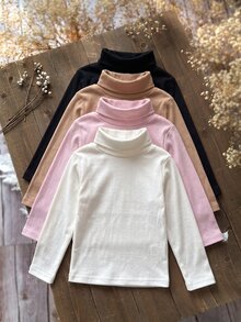SHEIN Young Girl Young Girl Kids 4PCS Young Girls T-Winter Shirts Young Girl - Multicolor - View 2
