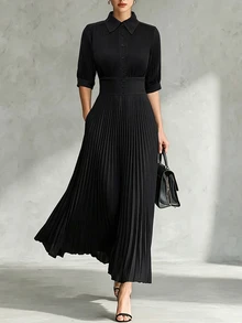 SHEIN Women Maxi Dresses - Black - View 4