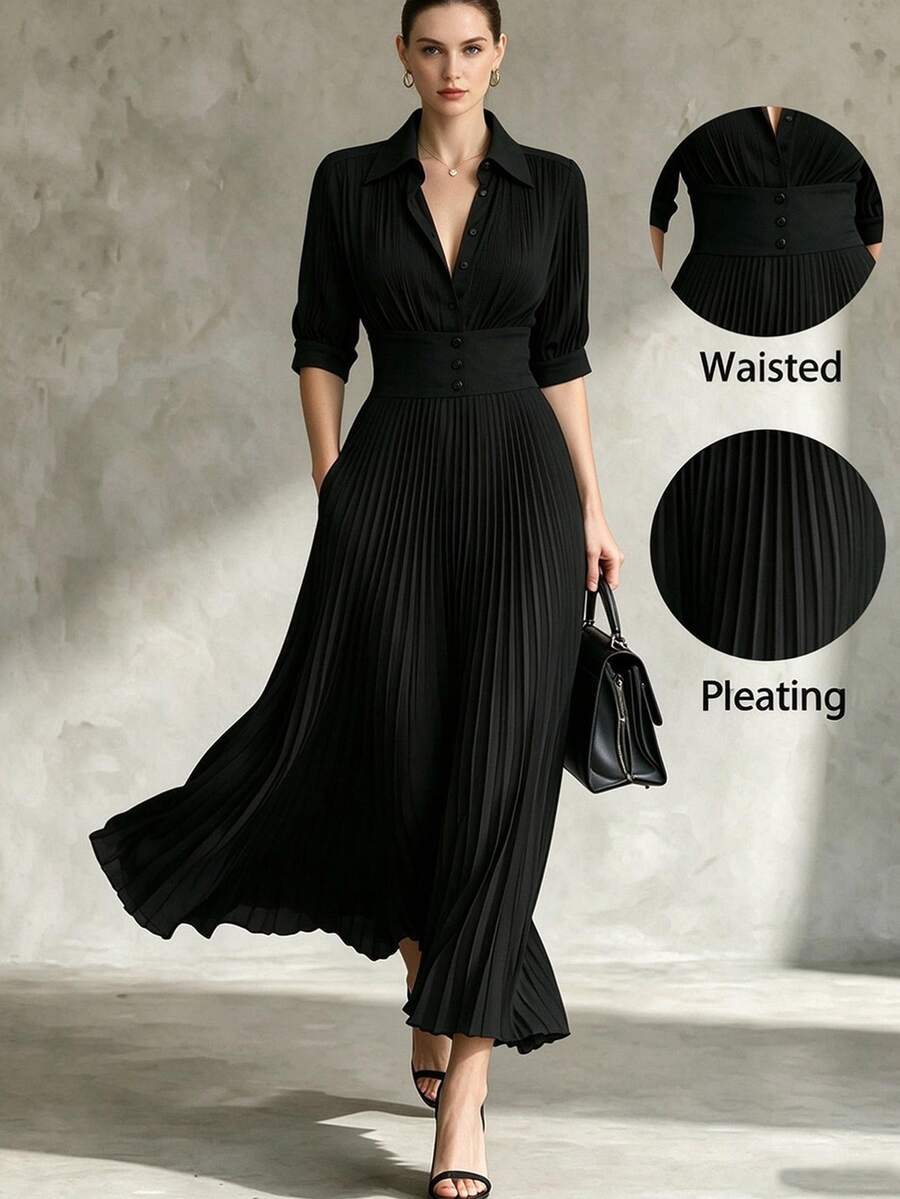 SHEIN Women Maxi Dresses - Black - View 1