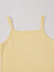 SHEIN TEEN Girls Autumn Outfits Pink Three Pieces Set Stand-Up Collar Jacket Tank Top Slightly Flared Pants School Athletic Pastel Off Campus Butter Yellow - Pink - View 7
