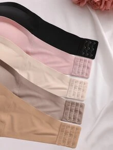 SHEIN 5件組優雅舒適女款無肩帶無縫內衣 多色 - 彩色 - 查看 3
