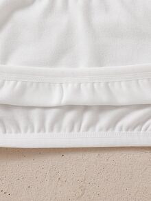 3套女童白色純色紋理布料簡約甜美基本款細肩帶三角內衣套裝 - 白色 - 查看 4