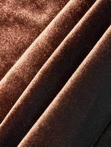 Linhara CURVE طقم قطعتين من المخمل المحبوك للنساء ذوات المقاسات الكبيرة للخريف - بني مخاوي - مشاهدة 6