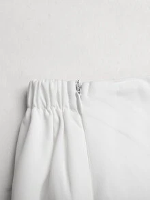 SHEIN Teen Girl Teen Girls Woven White Loose Casual Long Skirt - White - View 5