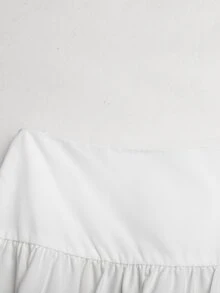 SHEIN Teen Girl Teen Girls Woven White Loose Casual Long Skirt - White - View 4