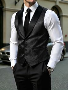 Manfinity AFTRDRK Banquet Business Essential Men's Suit Vest - Black - View 1