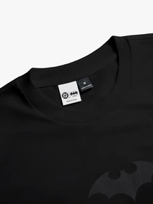 BATMAN X SHEIN STYNVO Men's Bat Graphic Round Neck Short Sleeve Casual T-Shirt - Black - View 4