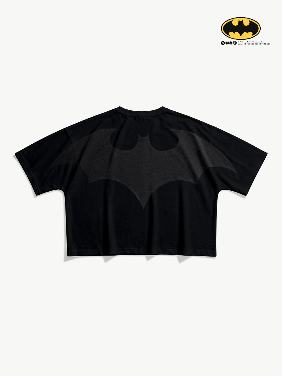 BATMAN X SHEIN STYNVO Men's Bat Graphic Round Neck Short Sleeve Casual T-Shirt - Black - View 1