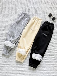 SHEIN Genkimix Kids 3件裝小男孩運動長褲 - 彩色 - 查看 2