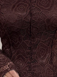Feyla Elegant White Lace Dress For Women,Dresses For Women Elegant - Coffee Brown - View 9