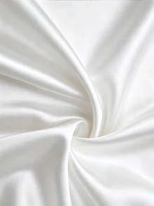 SHEIN Women Elegant White Satin Shiny Blouse,Crossover Collar Shoulder Ruched Top,Autumn Office Wear For Commuting,Business Meetings,Workwear Galas - White - View 6