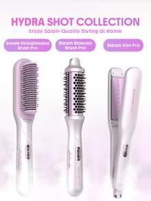 SHEGLAM HAIR Hydra Shot Steam Blowout Brush Pro 1.5"/38mm,Steam Thermal Brush,Hot Air Styler,Scald-Proof Nano-Steam,9 Temps & 3 Steam Levels,Fast Heating & Less Damage,Anti-Frizz & Long-Last,Universal Voltage For All Hair Types - Mauve Purple - View 12