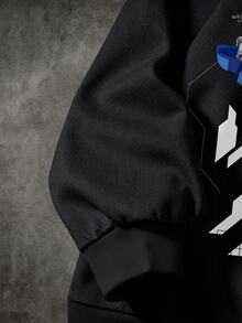 Transformers X SHEIN Young Boy Cartoon Pattern Casual Daily Long Sleeve Sweatshirt - White - View 4