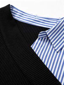 Glimmora Women's Striped Colorblock Casual Daily Long Sleeve T-Shirt - Multicolor - View 7