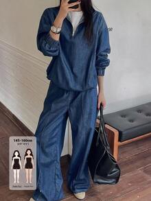 DAZY Women's Top And Jeans Set Fall - Blue - View 1