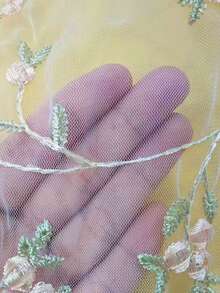 SHEIN 年轻女孩母亲节花童夏季花裙刺绣公主裙娃娃A字生日礼物派对节日夏装墨西哥儿童节多巴胺裙子 - 黃色 - 查看 10