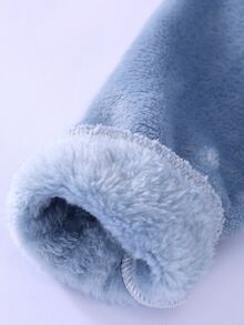 Cozy Pixies 男嬰藍白對比恐龍刺繡圖案圓領長袖運動衫 - 藍白色 - 查看 3