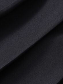 SHEIN 青少年女孩秋季休閒學院風優雅純色百褶迷你裙，返校教師節校園黑色秋季款 - 黑色 - 查看 7