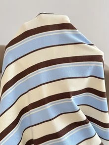 SHEIN Maternity Nursing Striped Colorblock Long Sleeve T-Shirt - Multicolor - View 6