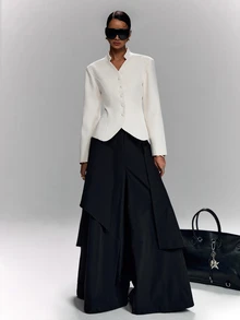 LYSMO 2026 New Arrive Minimalism Spring/Summer Women's Solid Color Long Sleeve Single-Breasted Elegant Blazer - Beige - View 7