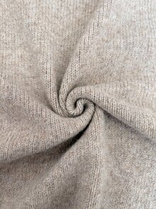 SHEIN LUNE Plus Size Women's Stand Collar Dropped Shoulder Long Sleeve Knot Design Sweater Knit Pants Set Formal Home Grey Fall Casual Corset Baggy Winter - Grey - View 13