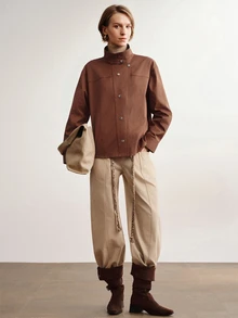 Briarwyn Fall Women's Solid Color Casual Minimalist Versatile Daily Wear Long Sleeve Jacket Office Business Shades Of Brown - Rust Brown - View 4