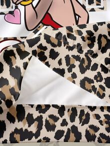 Betty Boop x SHEIN Women's Letter Cartoon Print Casual Everyday Long Sleeve Sweatshirt - White - View 8