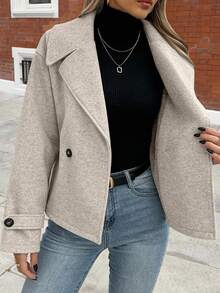 Easura Plus Size Urban Baggy Elegant Ripped Vintage Overcoat, Autumn/Winter Fall Jackets For Women Casual Formal Office Going Out Formal Grey - Light Grey - View 10