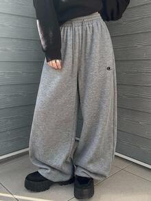 DAZY Women's Fashion Outdoor Drawstring Waist Loose Long Pants - Grey - View 7