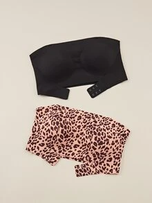 Bralution Sexy Seamless Front Closure Anti-Slip Straight Band Strapless Women's Bra - Brown - View 11