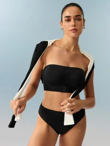 Bralution Sexy Seamless Front Closure Anti-Slip Straight Band Strapless Women's Bra - Brown - View 6