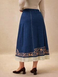 GlowEve CURVE Elegant 1950s Vintage Women's Plus Size Printed Pattern ...