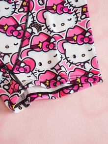 HELLO KITTY AND FRIENDS | SHEIN سروال داخلي بطبعة كرتونية لطيفة بأسلوب هيبستر - وردي - مشاهدة 11