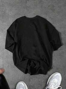 Gym Rark Men's Crew Neck Casual Versatile Daily Wear Sports T-Shirt - Black - View 2