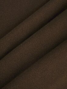 Modelyn Plus Size Women's Brown Knit Long Sleeve Lace Patchwork Cinched Waist A-Line Elegant Romantic Dress - Brown - View 6