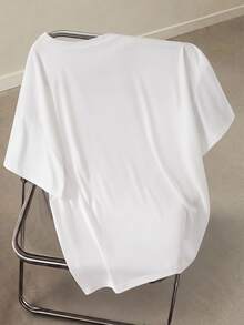 Betty Boop x SHEIN Plus Size Women's Heart Print Round Neck Short Sleeve Casual T-Shirt - White - View 2