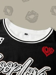 Betty Boop x SHEIN Plus Size Round Neck Short Sleeve Cartoon Graphic Print T-Shirt - White - View 5