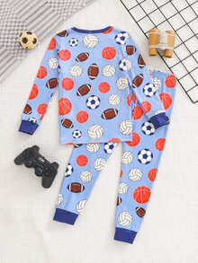 SHEIN Celana Panjang Lengan Pendek Leher Bulat Nyaman, Minimalis, Slim Fit, untuk Anak Laki-Laki, Cocok untuk Musim Semi dan Musim Panas, Motif Blok Warna Jaring Laba-laba Klasik dan Keren - MultiWarna - View 7