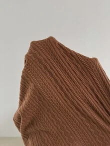 SHEIN فستان حمل بلون موحد كاجوال يومي صيفي للسفر والخريف - بني - مشاهدة 7