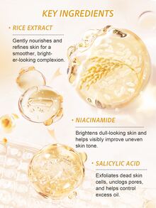 SlowSunday Rice Facial Exfoliating Serum, Refreshing & Softening, Deeply Cleansing, Gentle Exfoliating, With Rice Extract & Niacinamide & Salicylic Acid, Oil Control, Suitable For Face & Body, Korean Skincare, For Fall & Winter, Halloween & Christmas - Rice - View 3