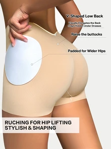 SHAPORA Women's High Waist Tummy Control Shaping Pants, Hip Enhancing Butt Lifting Body Shaper Bottoms, 1pc - Apricot - View 4