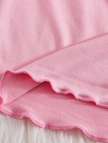 SHEIN 女童荷葉邊修飾假領底層上衣，春秋季少女兔子刺繡長袖T恤，嬰兒內著上衣，3件隨機4件 - 彩色 - 查看 4