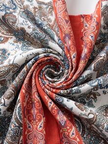 Hansera Floral Pattern Long Sleeve Single-Breasted Casual Shirt For Middle-Aged And Elderly Women - Multicolor - View 4
